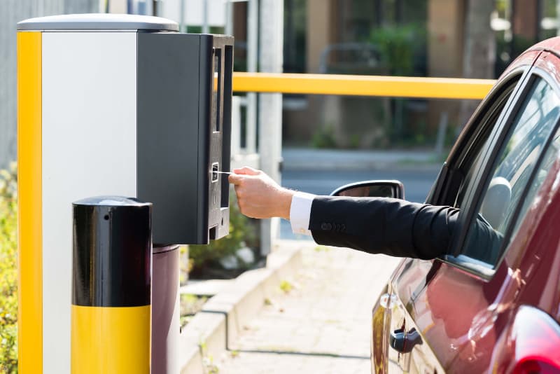 ticketed parking kiosk